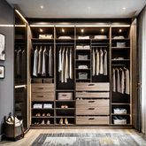 Trueliving 4 Door Walk-in wardrobe Laminated Finish & PU Finish with Drawers (6Ft *2Ft *9Ft -1828.8MM X 609MM X 2743.2MM)